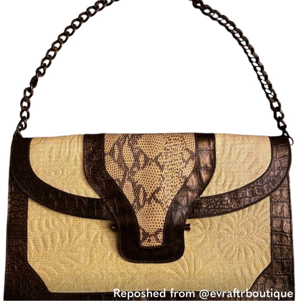 ELAINE TURNER Snakeskin Clutch